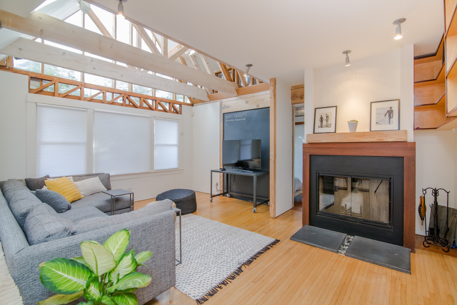 Freshly restored living room